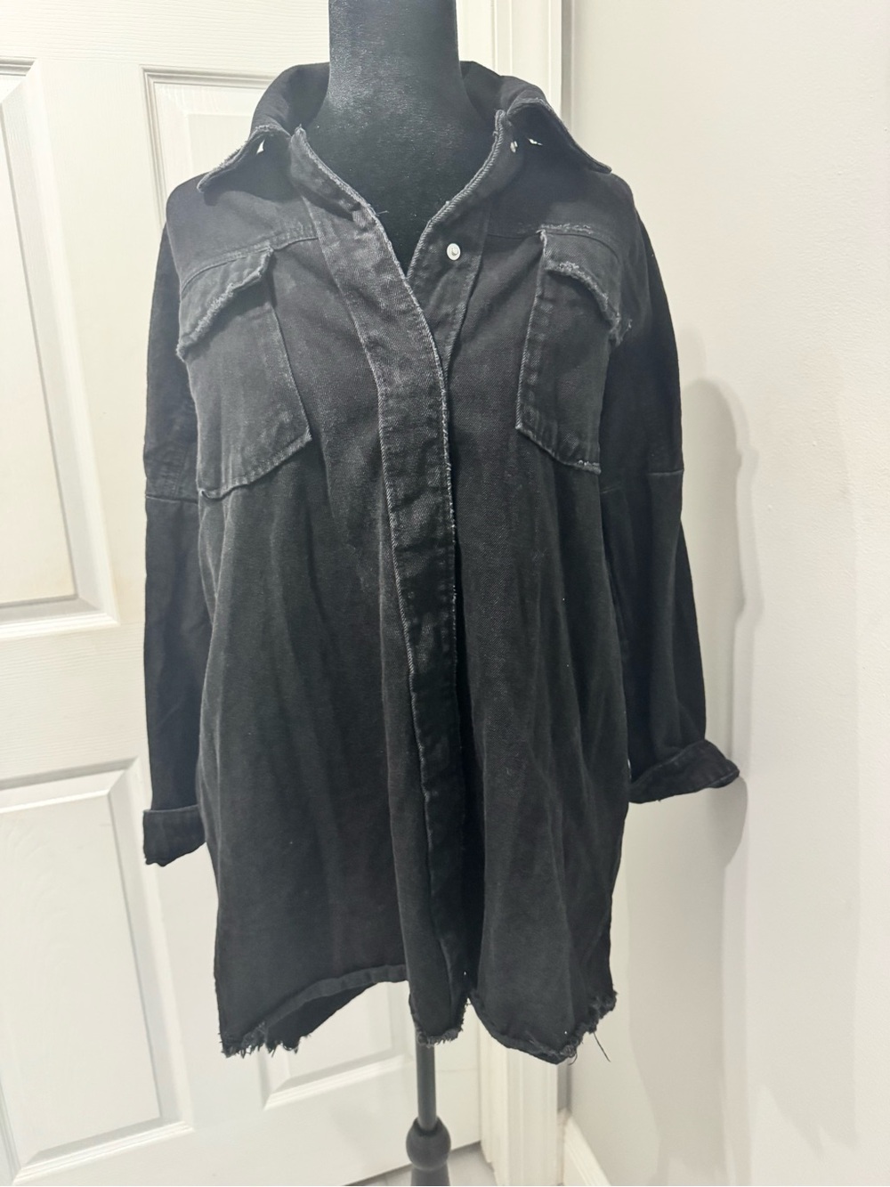 Black Zara denim jacket/dress size XS